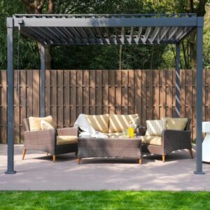 Durable Motor Driven Metal Awning System Ideal For Sunscreen