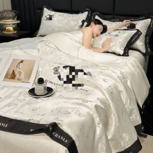 Blanket Live stream explosive product Class A washed silk jacquard embroidery wide edge summer air conditioner quilt bed sheet summer quilt four-piece set