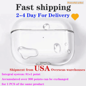 USA Stock Pro 2 2nd Generation air 4 3 pros max Headphone Accessories Solid Silicone Protective Earphone Cover Wireless Charging Shockproof Case