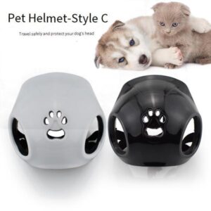 Pet Hat Accessories Safety Helmet Cat And Dog Motorcycle Headgear- C Model Release Binaural Fit Protection