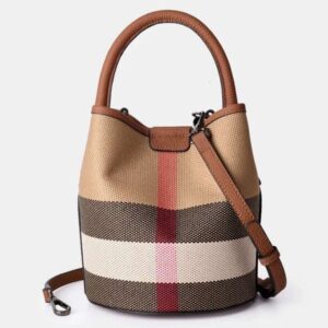 Bucket Purse Fashion Crossbody Bags For hot Women Soft Cow Leather And Canvas Shoulder Handbags With Detachable Straps