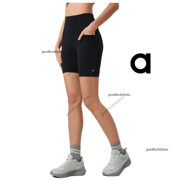 alocardio 5A Quality Fitness leggings Clothing Women Gym Shorts Active Ladies' Bike-Friendly Five-Pocket Running Hiking Sports Bottoms Black/Blue/Green/Pink/Purple