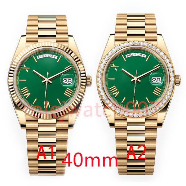 Dhgate Luxury Mens Watch Designer Watches With Diamonds 40MM Automatic Movement Watches 904L Stainless Steel Luminous Waterproof Sapphire Fashion Wristwatch