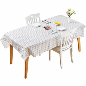 W356 Waterproof, oil-proof, scalding-proof, washable floral checkered coffee table cloth