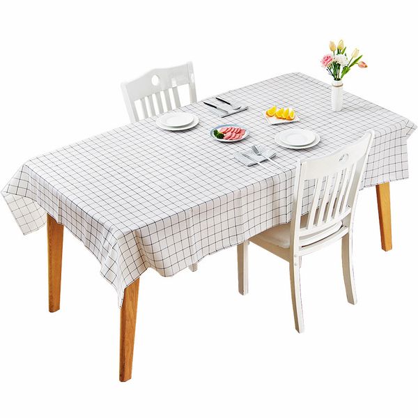 W356 Waterproof, oil-proof, scalding-proof, washable floral checkered coffee table cloth