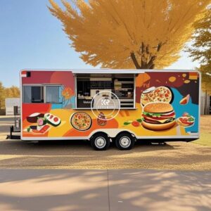 2025 NEW Europe Standard Food Truck Mobile Kitchen Catering Trailert Dog Snack Kiosk Cart Mobile Fast Truck