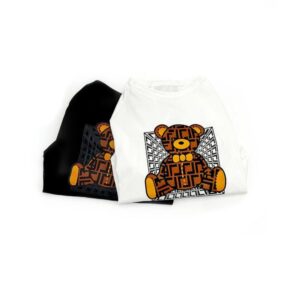 Short sleeved pure cotton teddy bear pet clothing thin Pet Supplies