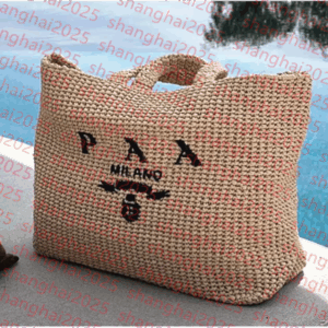 Summer Beach Raffias Womens Designer Shoulder Bag pink white Crochet tote bag luggage handbag weave Luxurys bags CrossBody men rattan Clutch