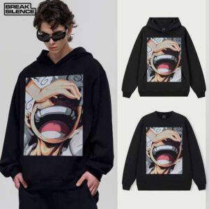 American Style One-Piece Anime Cartoon Men's Heavy Hoodie Cross-Cultural Fashion Unisex Print