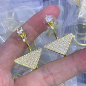 Designer Earrings for Woman Gold Plated Letters Stud Earrings Luxury Brand Jewelry Party Wedding Gift