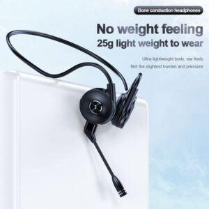 New M1 Hanging Ear Wireless Bluetooth Headset Bone Conduction Pair Ear Strap Mark Waterproof Running Ear Sports True Stereo Business Bone Conduction Headset