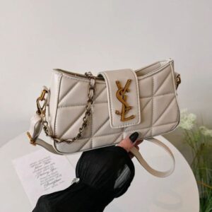 Free Shipping Chain Underarm Bag Women 2025 New Style Fashion Versatile Party Bag Letter Print Shoulder Crossbody Bag Pink Khaki Hot Sale