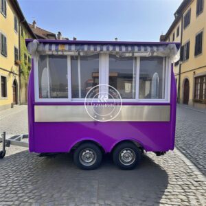 Outdoor Kiosk Mobile Food Trailer Street Snack Coffee Kiosk Catering Truck Trailer Concession Fast Food Trailer With Full Kitchen