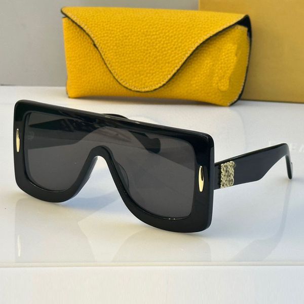 Mens windproof bicycle one-piece large lens LW40106 Mens Womens designer mirror leg with gold face logo design Mens acetate outdoor casual glasses top quality