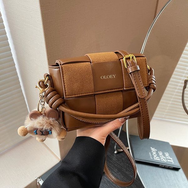 10A handbags fast shipping designer bags women trendy high-end handbag fashion versatile shoulder crossbody autumn and winter texture splicing small square bag