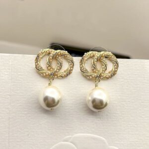 Luxury Designer Brand Earrings Stud High Quality Fashion Letter Gold Plated Crystal Earring Party Wedding Jewelry Gifts