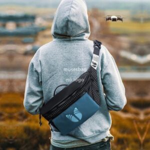 Large capacity hand-held crossbody bag waterproof wear-resistant style checkered mesh single shoulder crossbody bag for men