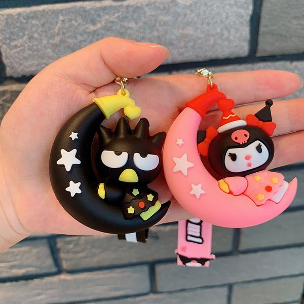 Christmas Sanrio Moon Keychain - Cute Silicone Charm for Stocking Stuffers