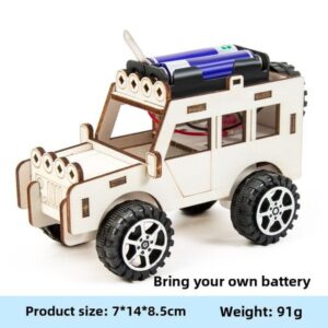 Science Experiment Set of Jeep – A full set of STEM teaching aids for primary school students, handmade technological production and invention toy gift.