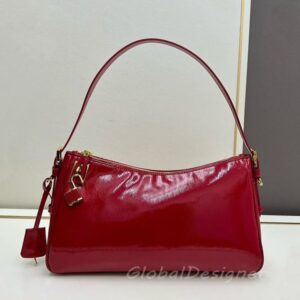 high quality designer women shoulder bag Aimee large Re-Nylon hobo bags luxury handbags modern hand carry padlock suede leather handle casual patent leather purse 7A