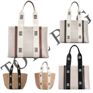 Tote Bag Cotton Canvas Handbags Designer Bag Women's Fashion Braided Shopping Bag High Quality Canvas Fashion Beach Bags Luxury Travel Shoulder Bag Totes