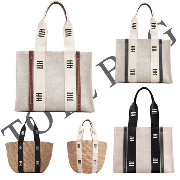 Tote Bag Cotton Canvas Handbags Designer Bag Women's Fashion Braided Shopping Bag High Quality Canvas Fashion Beach Bags Luxury Travel Shoulder Bag Totes
