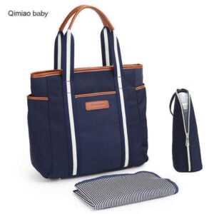 Fashion Wome Daily Portable Mummy Baby Nappy Tote For Mom Maternity Hobos With Changing Mat Insulation Diaper Bag