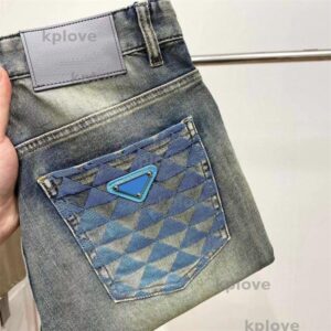 Mens Jeans Designer Baggy Casual Pants Womens Fashion Straight Leg Men Street Retro Hip Hop Print Trend Jean