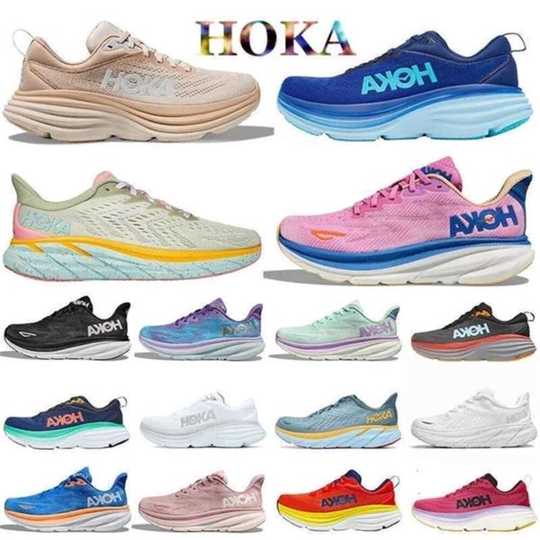 One hokh Clifton 9 Carbon X3 Men Women Running Shoes Sneaker Triple Black White Shifting Sand Peach Whip Harbor Mist Sweet Lilac Airy Mens Trainers Sports