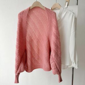New autumn and winter knitted cardigan solid color shawl –89013