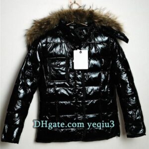 Elegant NFC Women Puffer Jacket Designer White Duck Down Parka With Fluffy Wolf Fur Collar Classic Casual Style Girls Down Jacket Women Winter Coat Slim Fit Asian Size