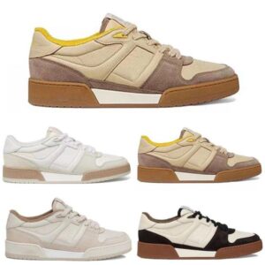 New Designer Casual Mens Women Shoes Platform Sneakers Leather Suede Veet Flats Lace Up Chaussur De Espadrill Sports Trainers 35-44