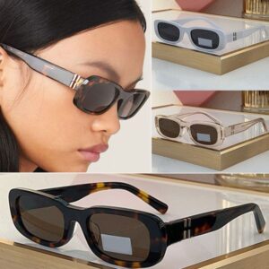 Designer Glimpse Sunglasses Womens Solid Color S MU08ZS Brand Luxury Square Small Frame Summer Party Trend Ultraviolet Proof Protection Eyewear