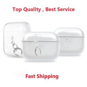 For Airpods pro 2 Earphones Bluetooth Headphone Accessories Solid Silicone Transparency Shockproof Cover Protective Case