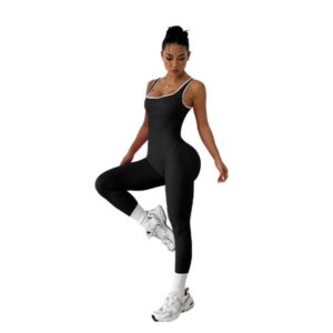 beautiful back onepiece yoga suit high elasticity shaping sports jumpsuit