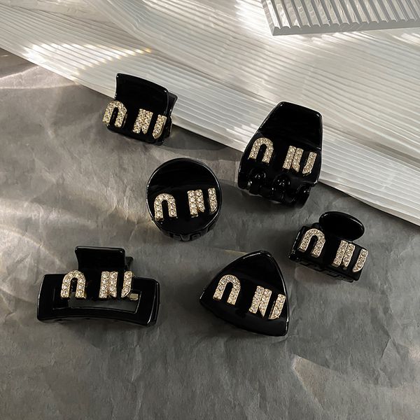 High Quality Designer Letter Small Hair Clamp Womens Hair Clips Black HairJewelry Hair Clip Headdress Accessories