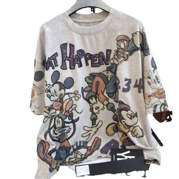 tshirts Large 150kg Women Plus Size Heavy Sequin Retro Short Sleeve T-Shirt Loose Stylish women's clothing