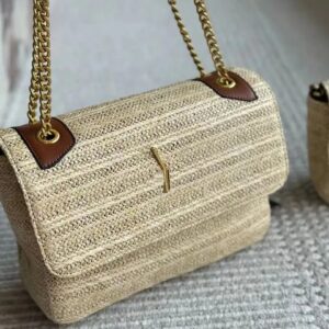 Straw Womens Shoulder Bags Desinger Lafite Grass Woven Fashion Totes Handbags Summer Chain Envelope Shoulder Handbags BFD2503144