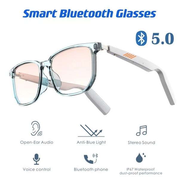 Smart 3D Anti-Blue Voice Control Glasses Wireless Bluetooth Sunglasses Hands-Free Calg TWS Music Video Waterproof Eyeglasses 230812