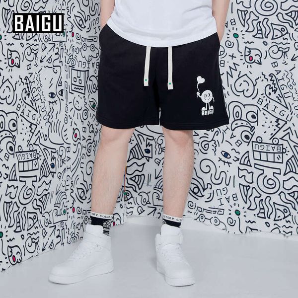 Printed 2023 Summer 350g Five-Point Shorts Fun Pattern Street Style Men's Casual Letter Pants