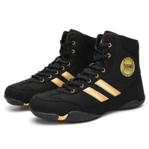 Men's Professional Boxing Training Shoes, Women's Free Kickboxing Shoes, Non-Slip Indoor Gym High-Top Fighting, Sanda & Wrestling Shoes