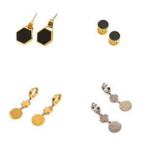 luxury earrings for men earings moissanite earring oorbellen Letter Stud Gold Silver Famous Women Round Crystal Rhinestone Pearl Earring Wedding Party Jewerlry