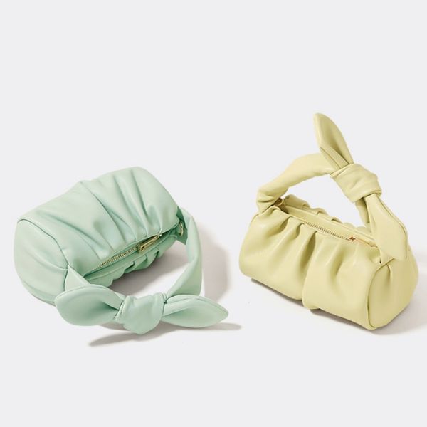Advanced Spring/Summer New Small Bag with Rabbit Ears Unique Design Versatile Handheld Folded Cloud Bag Essential for Commuting Crossbody Chain Bag