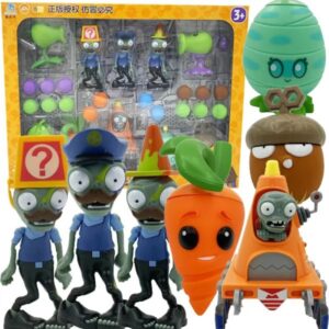 Plants Vs Zombies 2 Licensed Peashooter Mecha 10-Piece PVC Action Figure Set Non-Toxic Battle Role Play Bulk Stock Kids Birthday Party Favors