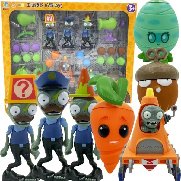 Plants Vs Zombies 2 Licensed Peashooter Mecha 10-Piece PVC Action Figure Set Non-Toxic Battle Role Play Bulk Stock Kids Birthday Party Favors