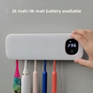 Toothbrush disinfection rack New Y6 UV Toothbrush Sterilizer Rechargeable Fast Drying Drill Free Wall Mount Multi Use for Toothbrush Razor Storage Bathroom