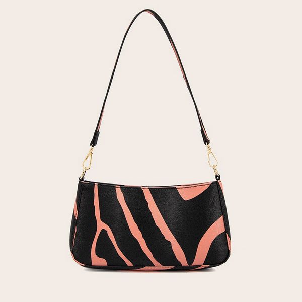 New zebra bag Shoulder bag Fashionable popular women's crossbody bag Casual handbag Armpit bag Trendy colors designer bag