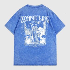 American Style Vintage Short Sleeve Snowflake Washed Loose Fit Pure Cotton Unisex T-Shirt Plus Size