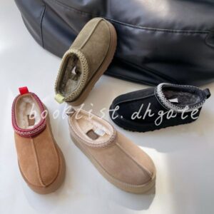 Fashion Designer fluffy snow boots mini women winter australia tasman platform boot fur slipper ankle wool shoes sheepskin leather casual outside 10A OG