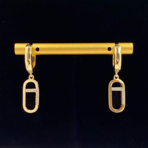 Letter Design Earrings Stud Circle Simple Hoop Earring New Elegant Fashion for Woman Top Quality 7 Option